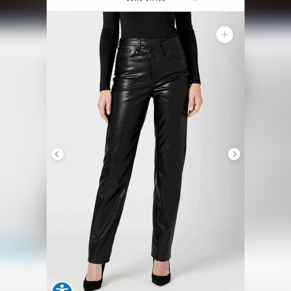Buffalo David Bitton Pants - High rise pleather pants